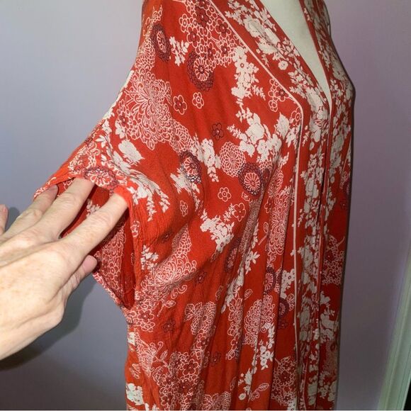 Angie Boho Ruana L Open Front Longline Cardigan Shawl Wrap - Picture 12 of 15